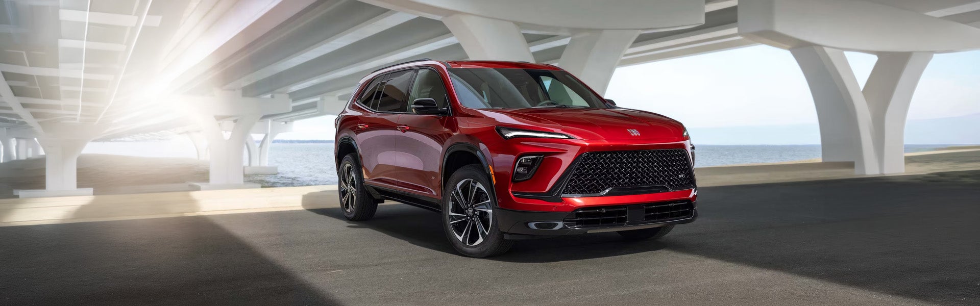 Sleek 2026 Buick Enclave midsize SUV with a bold grille and refined design